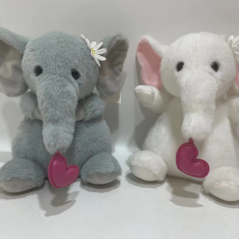 2 Clrs Atacado Soft Touch Plush Toy Elefante Animado